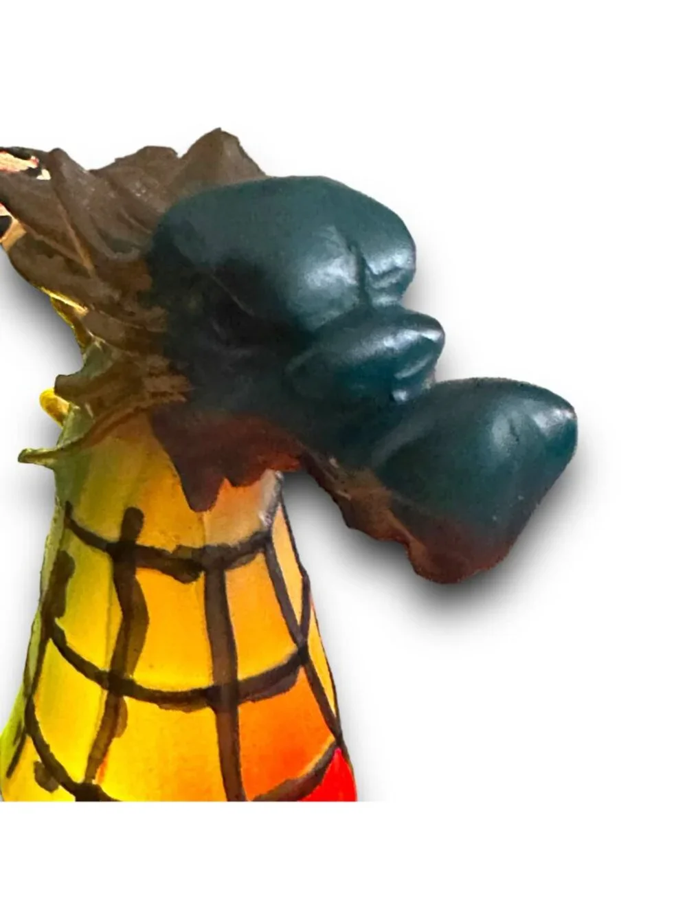 Hand-Painted Multicolor Dragon Lamp Figurine - 10